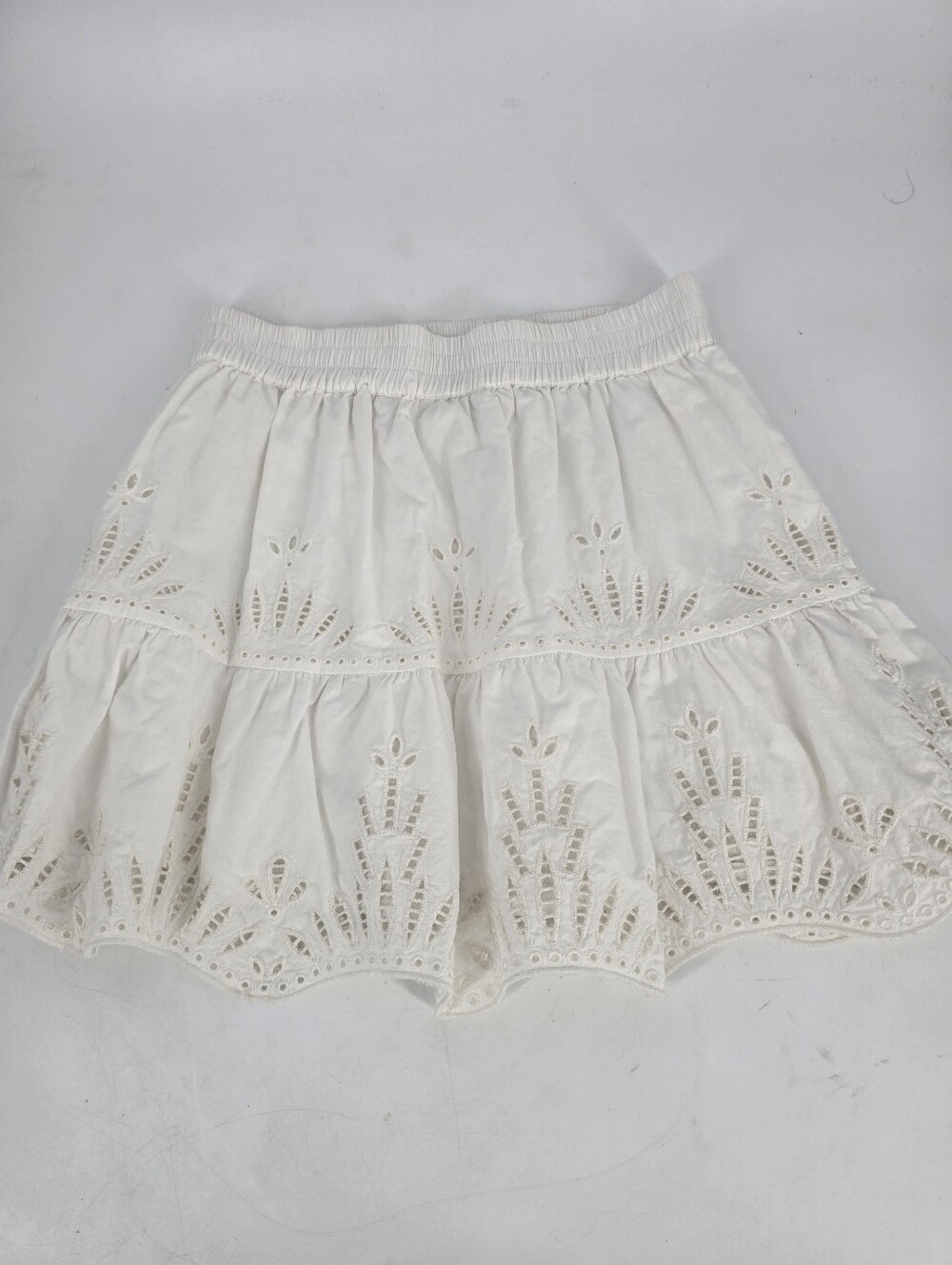 Generation Love White Eyelet Tiered Mini Skirt Size XS